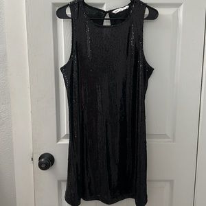Woman’s black sequin dress size large